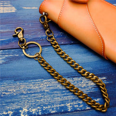 Badass Men's Brass Pants Chain Punk Fashion Gold Wallet Chains For Men - imessengerbags