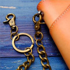 Badass Men's Brass Pants Chain Jeans Chain Jean Chain Punk Fashion Gold Wallet Chains For Men - imessengerbags