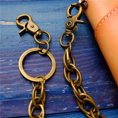 Badass Men's Brass Pants Chain Jeans Chain Jean Chain Punk Fashion Gold Wallet Chains For Men - imessengerbags