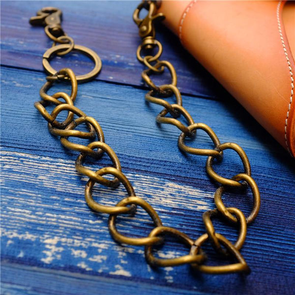 Badass Men's Brass Pants Chain Punk Fashion Gold Wallet Chains For Men - imessengerbags