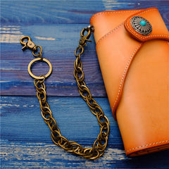 Badass Men's Brass Pants Chain Punk Fashion Gold Wallet Chains For Men - imessengerbags