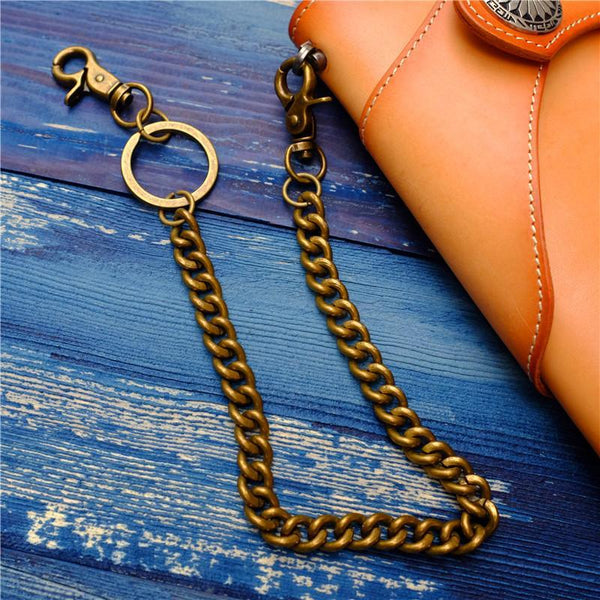 Badass Men's Brass Pants Chain Jeans Chain Jean Chain Punk Fashion Gold Wallet Chains For Men - imessengerbags