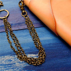 Badass Men's Brass Pants Chain Jeans Chain Jean Chain Punk Fashion Gold Wallet Chains For Men - imessengerbags