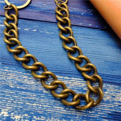 Badass Men's Brass Pants Chain Jeans Chain Jean Chain Punk Fashion Gold Wallet Chains For Men - imessengerbags