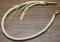 Cool Men's Leather Braided Biker Wallet Chain Pants Chain Wallet Chain For Men - imessengerbags