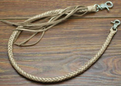Cool Men's Leather Braided Biker Wallet Chain Pants Chain Wallet Chain For Men - imessengerbags