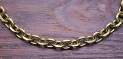 Cool Men's Handmade Brass Long Pants Chain Biker Wallet Chain For Men - imessengerbags