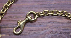 Cool Men's Handmade Brass Long Pants Chain Biker Wallet Chain For Men - imessengerbags