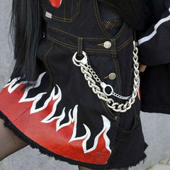 Fashion Womens Men's Handcuffs Stainless Steel Jeans Chain Jean Chain Pants Chain Biker Wallet Chain For Men - imessengerbags