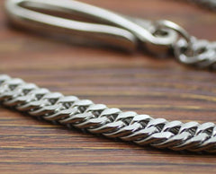 Cool Men's Silver Stainless Steel Pants Chain Biker Wallet Chain For Men - imessengerbags