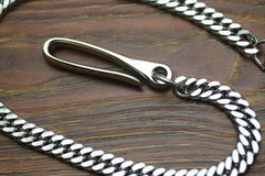 Cool Men's Silver Stainless Steel Pants Chain Biker Wallet Chain For Men - imessengerbags