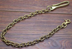 Cool Men's Handmade Brass Rope Pants Chain Biker Wallet Chain For Men - imessengerbags