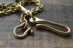 Cool Men's Handmade Brass Key Ring Wallet Key Chain Pants Chains Biker Wallet Chain For Men - imessengerbags