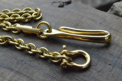 Cool Men's Handmade Brass Key Ring Wallet Key Chain Pants Chains Biker Wallet Chain For Men - imessengerbags