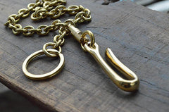 Cool Men's Handmade Brass Key Ring Wallet Key Chain Pants Chains Biker Wallet Chain For Men - imessengerbags