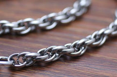 Cool Men's Handmade Stainless Steel Long Biker Wallet Chain Pants Chain Wallet Chain For Men - imessengerbags