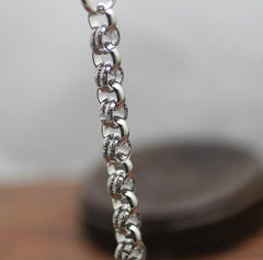 Cool Men's Handmade Stainless Steel Double ring Biker Wallet Chain Pants Chain Wallet Chain For Men - imessengerbags
