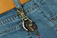 Cool Men's Handmade Vintage Brass Pants Chain Biker Wallet Chain For Men - imessengerbags