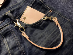 Cool Men's Leather 14‘’ Brass Key Chain Punk Wallet Chain Pants Chain For Men - imessengerbags