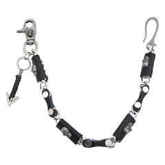 Cool Men's Leather Silver Chain Long Biker Wallet Chain Pants Chain For Men - imessengerbags