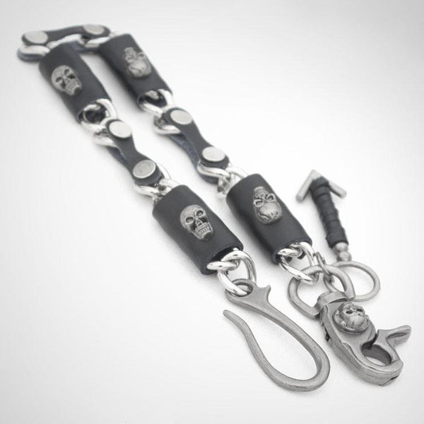 Cool Men's Leather Silver Chain Long Biker Wallet Chain Pants Chain For Men - imessengerbags