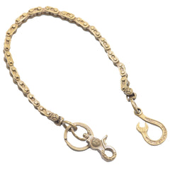 Cool Men's Gold Brass Long Bike Chain Pants Chains Biker Wallet Chain For Men - imessengerbags