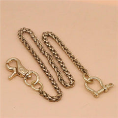 Cool Men's Brass Dragon Key Chain Stainless Steel Pants Chains Biker Wallet Chain For Men - imessengerbags