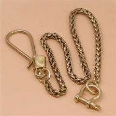 Cool Men's Brass Dragon Key Chain Stainless Steel Pants Chains Biker Wallet Chain For Men - imessengerbags