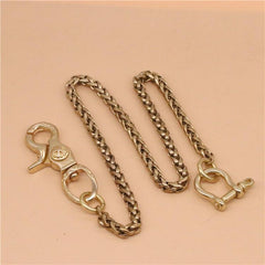 Cool Men's Brass Dragon Key Chain Stainless Steel Pants Chains Biker Wallet Chain For Men - imessengerbags