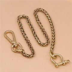 Cool Men's Brass Dragon Key Chain Stainless Steel Pants Chains Biker Wallet Chain For Men - imessengerbags