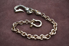 Cool Men's Brass Dragon Skull  Wallet Chain Pants Chains Biker Wallet Chain For Men - imessengerbags