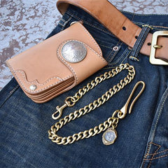 Cool Men's Brass 18â€?long â€?Jeans Chain Jean Chain Silver Biker Wallet Chain Pants Chains For Men - imessengerbags