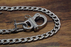Cool Men's Silver Stainless Steel Long Key Chain Pants Chain Biker Wallet Chain For Men - imessengerbags