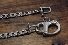 Cool Men's Silver Stainless Steel Long Key Chain Pants Chain Biker Wallet Chain For Men - imessengerbags