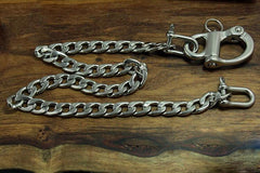 Cool Men's Silver Stainless Steel Long Key Chain Pants Chain Biker Wallet Chain For Men