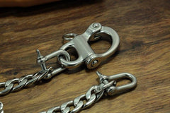Cool Men's Silver Stainless Steel Long Key Chain Pants Chain Biker Wallet Chain For Men - imessengerbags