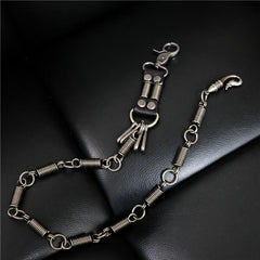 Cool Men's Silver Long Pants Chain Punk Long Biker Wallet Chain For Men - imessengerbags