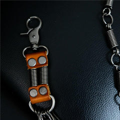Cool Men's Silver Long Pants Chain Punk Long Biker Wallet Chain For Men - imessengerbags