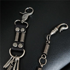 Cool Men's Silver Long Pants Chain Punk Long Biker Wallet Chain For Men - imessengerbags
