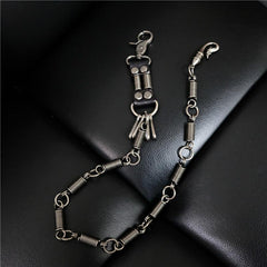 Cool Men's Silver Long Pants Chain Punk Long Biker Wallet Chain For Men - imessengerbags