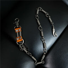 Cool Men's Silver Long Pants Chain Punk Long Biker Wallet Chain For Men - imessengerbags