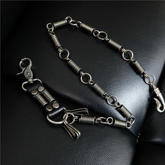 Cool Men's Silver Long Pants Chain Punk Long Biker Wallet Chain For Men - imessengerbags