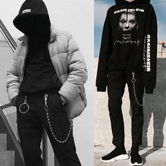 Cool Men's Spike Hip Hop Long Stainless Steel Pants Chain Biker Wallet Chain For Men - imessengerbags