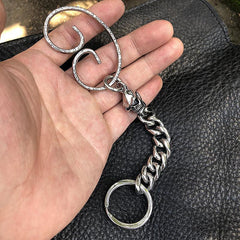 Cool Men's Stainless Steel Skull Key Chain Pants Chains Biker Wallet Chain For Men - imessengerbags