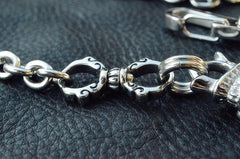 Cool Men's Stainless Steel Silver Pants Chain Biker Wallet Chain Key Chain Belt Chain For Men - imessengerbags