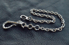 Cool Men's Stainless Steel Silver Pants Chain Biker Wallet Chain Key Chain Belt Chain For Men - imessengerbags