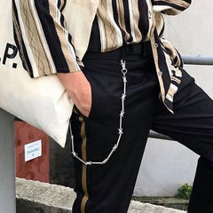 Cool Men's Rock Puck Long Stainless Steel Pants Chain Biker Wallet Chain For Men - imessengerbags