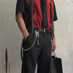 Cool Men's Women's Black Bike Chain Long Biker Wallet Chain Pants Chain For Men - imessengerbags