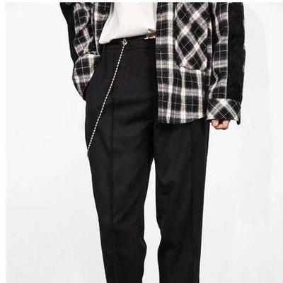Fashion Men's Women's Beaded Double Stainless Steel Long Pants Chains Biker Wallet Chain For Men - imessengerbags