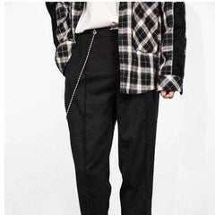 Fashion Men's Women's Beaded Double Stainless Steel Long Pants Chains Biker Wallet Chain For Men - imessengerbags